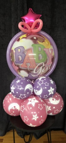 Its a Girl Baby Balloon Centrepiece