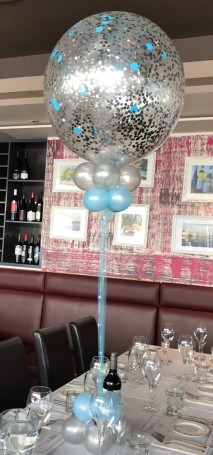 Christening Balloon Centrepiece