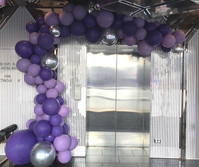 corporate event balloon arch